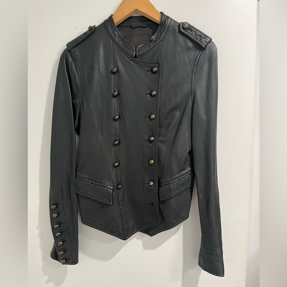Joie Black Lamb Leather‎ Jacket Sz. M - Picture 2 of 10